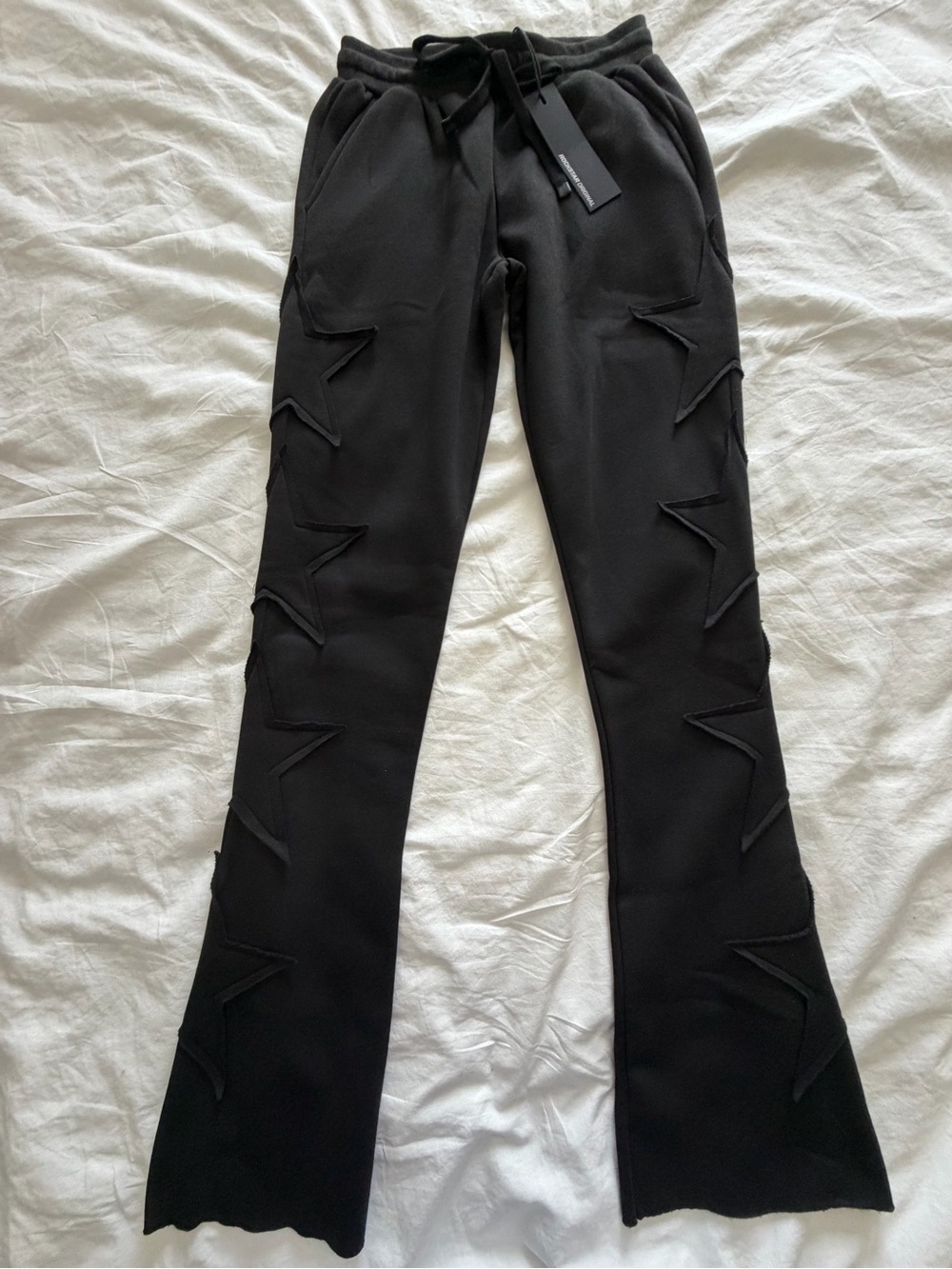 Rockstar Original Women’s Sinayah Black Stacked Star Track Pants Medium NWT - Picture 2 of 14